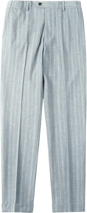Men's Classic Athletic Pants Slim Fit Business Dress Pants Chino Pant Flat Front Straight Fit Suit Pant (33,Grey)