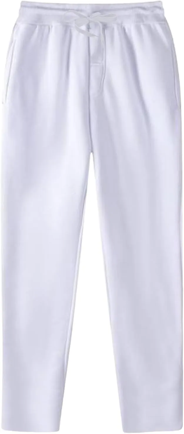 Men's Fashion Sweatpants Baggy Wide Straight Leg Joggers Classic Fit Flat Front Hiking Outdoor Trousers