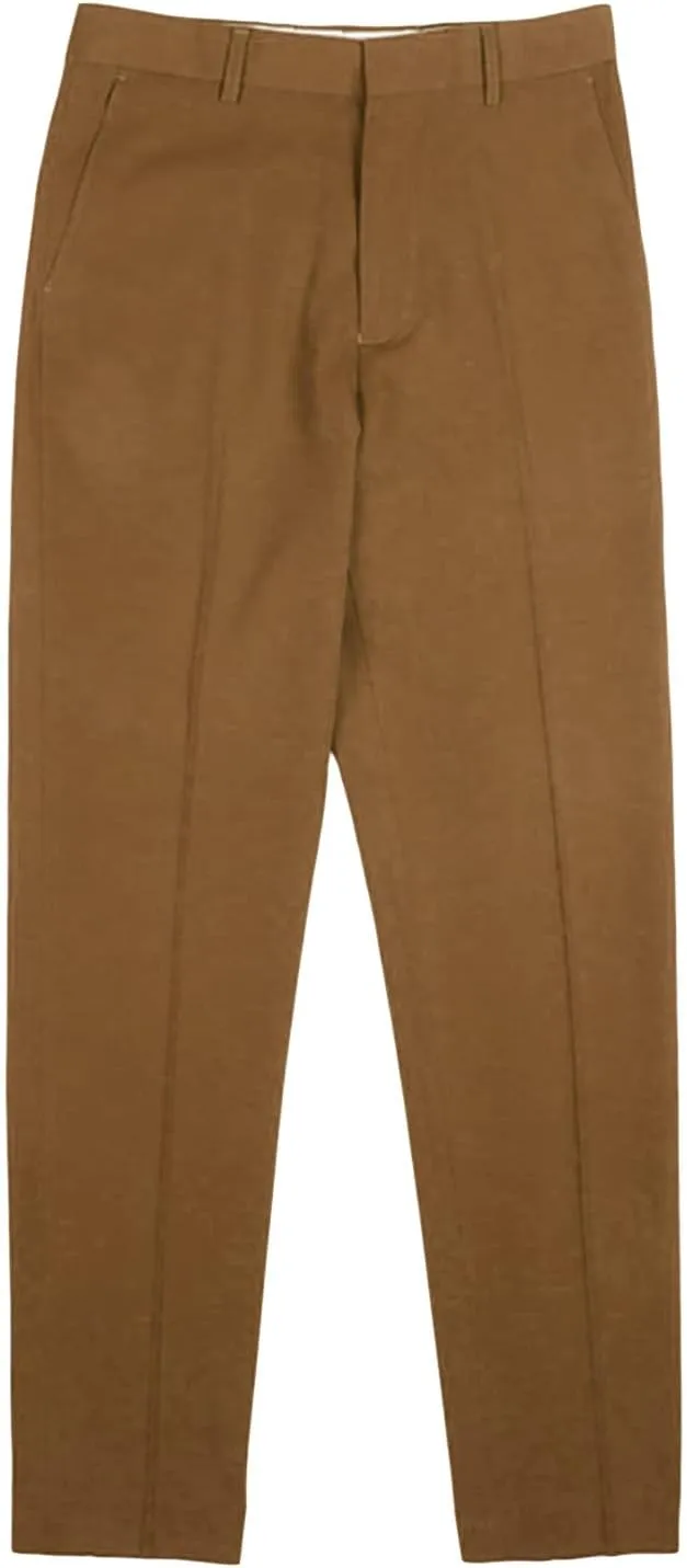 Men'S Flat Front Straight Fit Dress Pant Casual Skinny Stretch Chinos Pants Slim Fit Business Pant With Pocket (29,Brown), Brown, 29