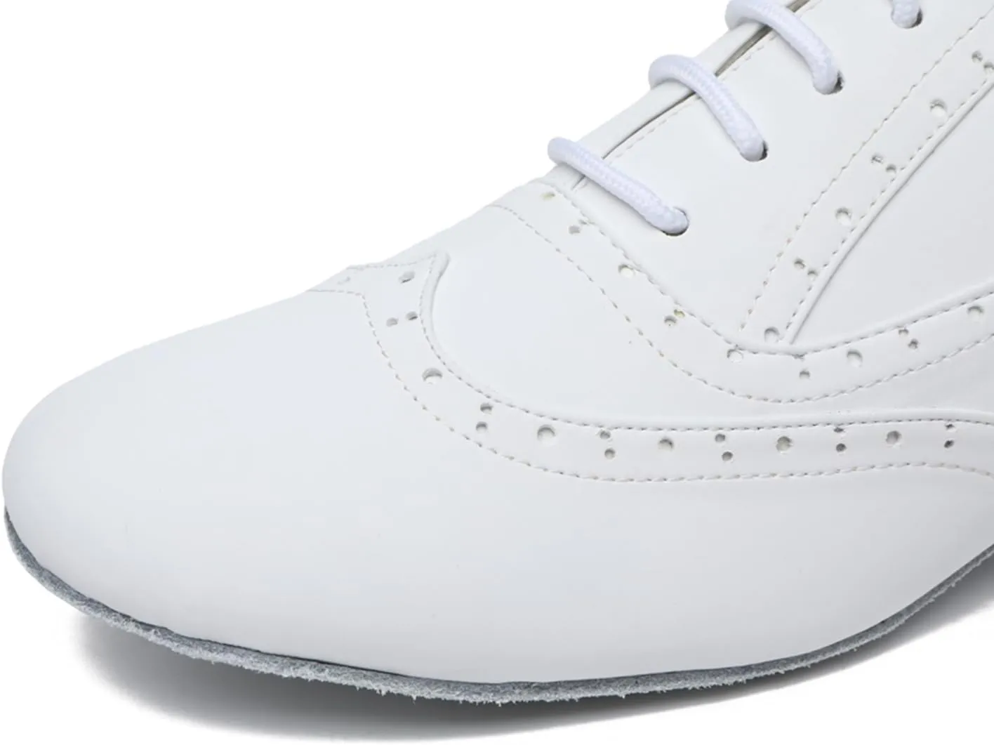 Men's Leather Round Toe Dancing Shoes for Latin Rumba Waltz Tango Performence Ballroom Dance Shoes