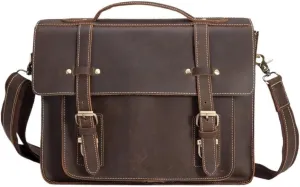 Mens Leather Vacation Business Carry On Weekender Overnight Bag Waterproof Anti Theft Vintage Travel Messenger