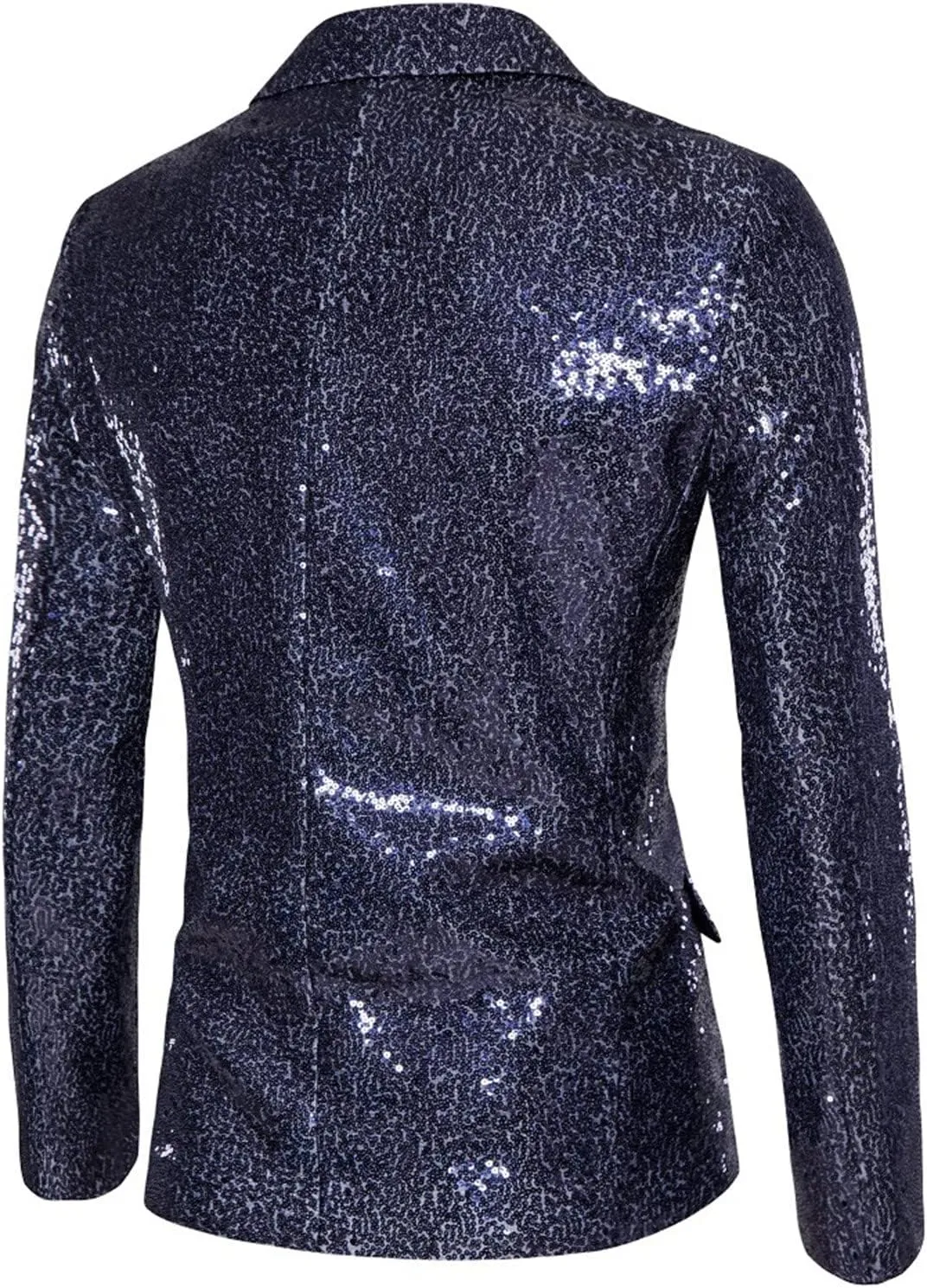 Men's Sequin Blazer Suit One Button Slim Fit Mens Sequin Jacket for Party/Prom/Wedding Shiny Texudo Jackets for Mens