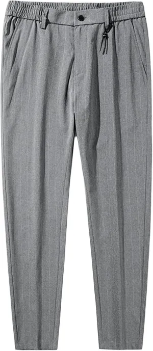Men's Skinny-Fit Wrinkle-Free Comfort Pants Stretch Chino Pant Trousers Dress Pants Slim Fit Skinny Suit Pants (28,Grey)