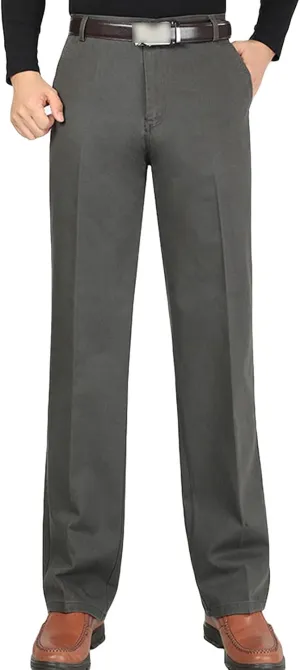 Men'S Stretch Dress Pants Casual Slim Fit Skinny Suit Pants Chino Pant Business Fit Flex Flat Front Pant (33,Grey), Grey, 33