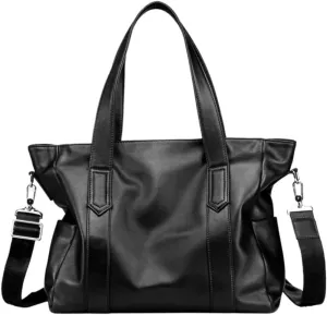 Mens Vintage Distressed Leather Briefcase 1 Waterproof Business Travel Vacation Office Laptop Messenger Bag