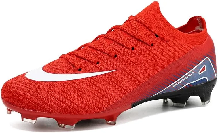 Men's Womens Soccer Shoes Cleats Professional High-Top Breathable Athletic Football Boots for Outdoor Indoor TF/AG 3US-11US