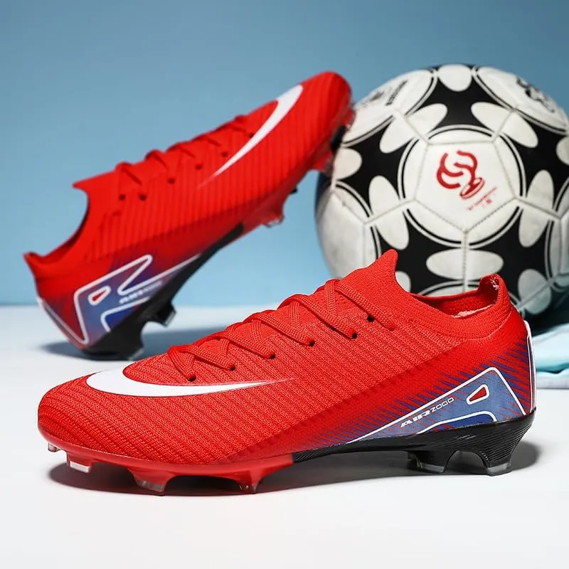 Men's Womens Soccer Shoes Cleats Professional High-Top Breathable Athletic Football Boots for Outdoor Indoor TF/AG 3US-11US