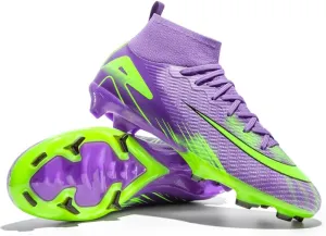 Men's Womens Soccer Shoes Cleats Professional High-Top Breathable Athletic Football Boots for Outdoor Indoor TF/AG 3US-11US
