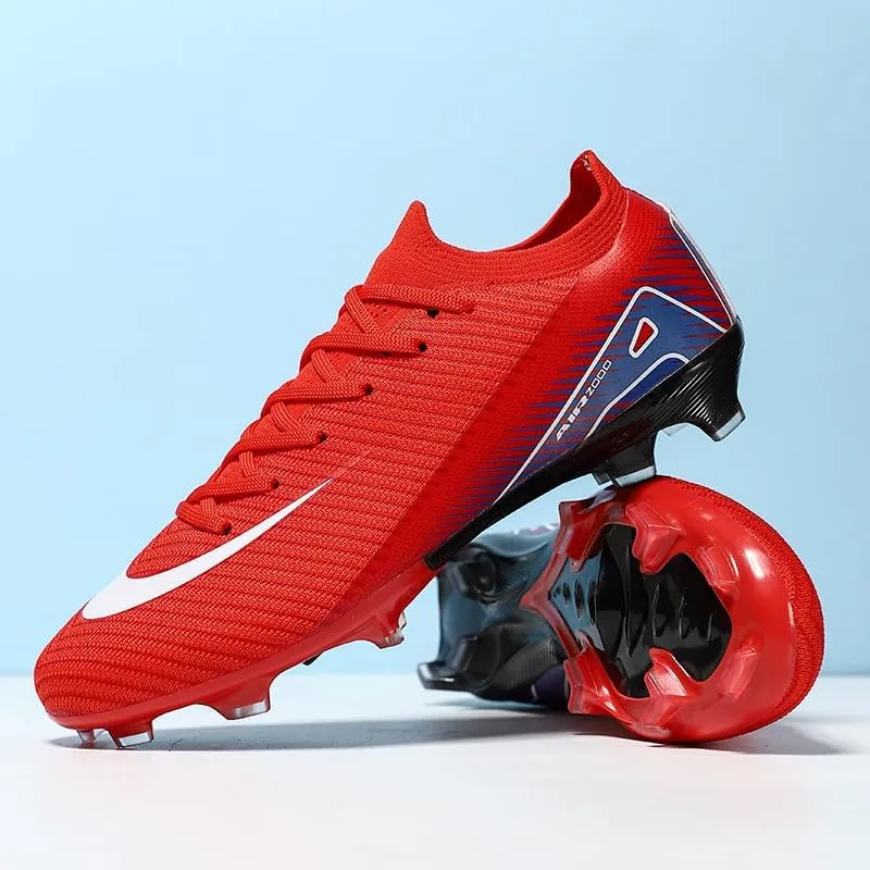 Men's Womens Soccer Shoes Cleats Professional High-Top Breathable Athletic Football Boots for Outdoor Indoor TF/AG 3US-11US