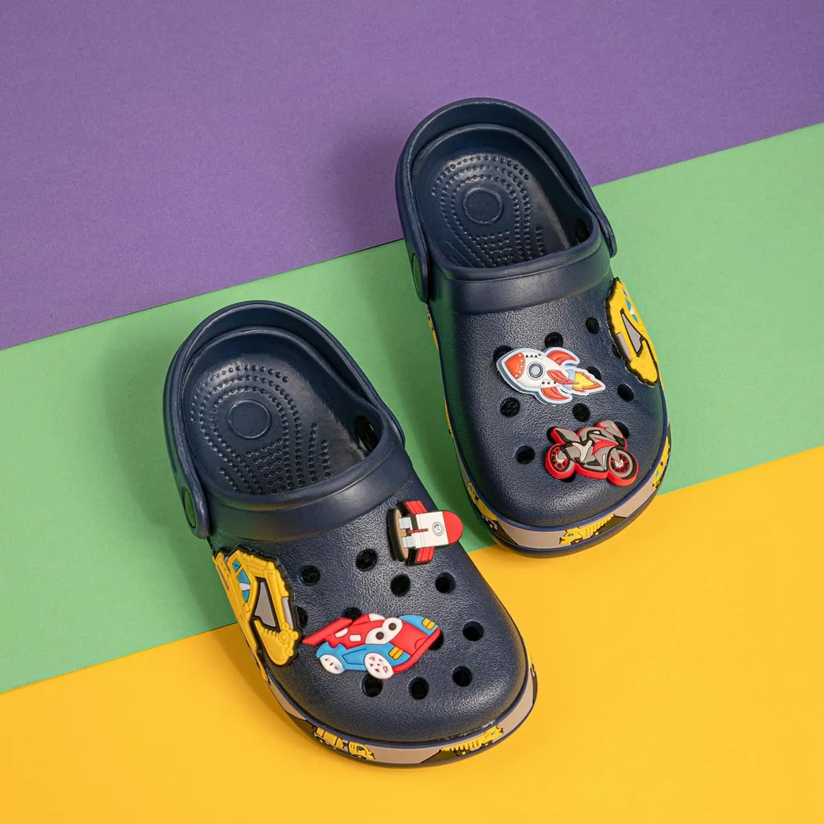 Miamooi Toddler Girls Boys Clogs Cute Cartoon Garden Water Clogs Little Kid Non-Slip Slides Indoor Outdoor Waterproof Beach Sandals Slip-on Beach Pool Shower Slippers Water Shoes