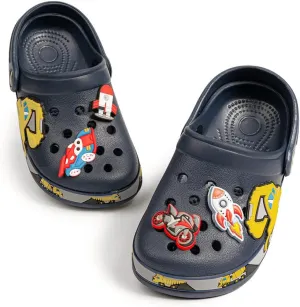 Miamooi Toddler Girls Boys Clogs Cute Cartoon Garden Water Clogs Little Kid Non-Slip Slides Indoor Outdoor Waterproof Beach Sandals Slip-on Beach Pool Shower Slippers Water Shoes