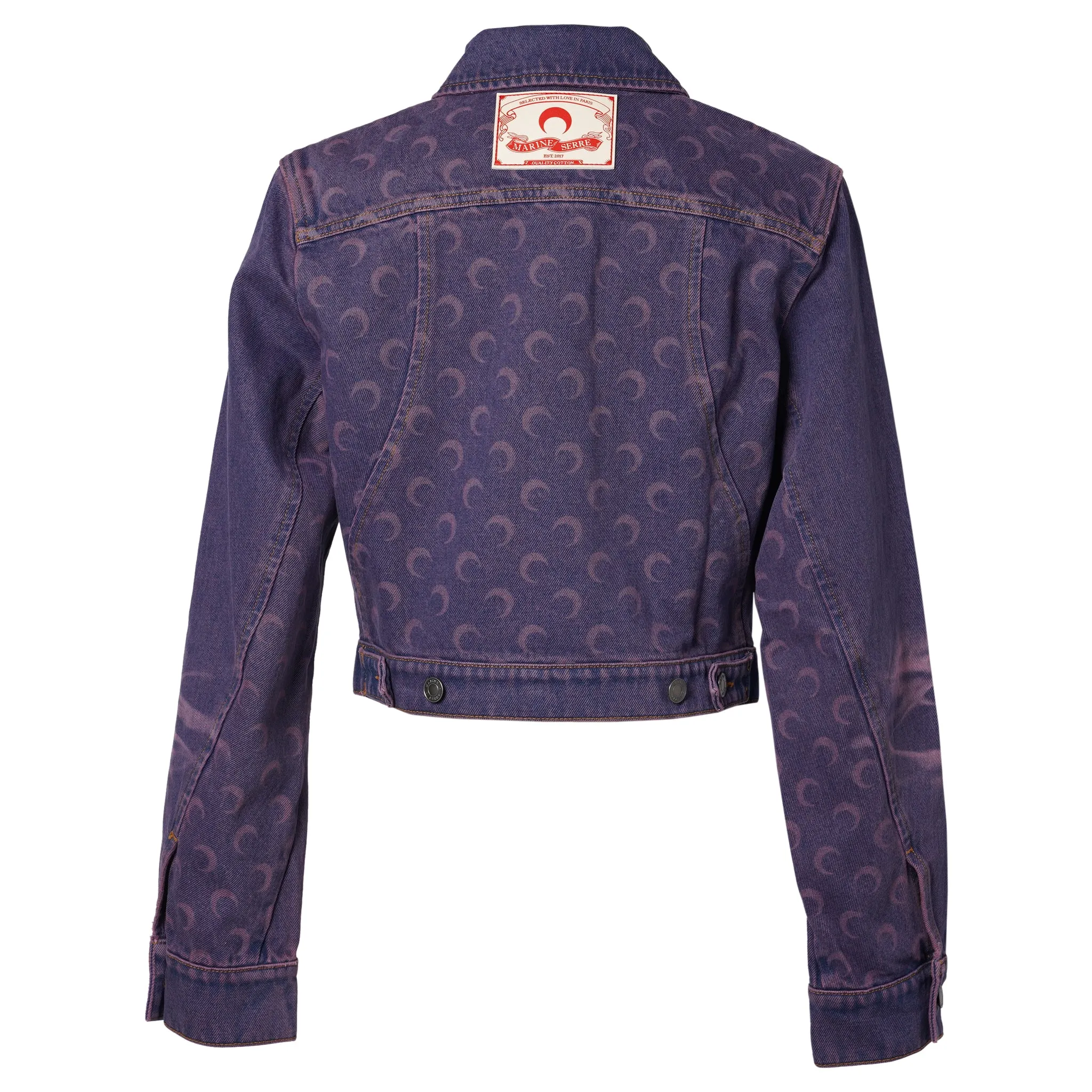 MOON LASER DENIM CROPPED JACKET / PU20:LAVENDER