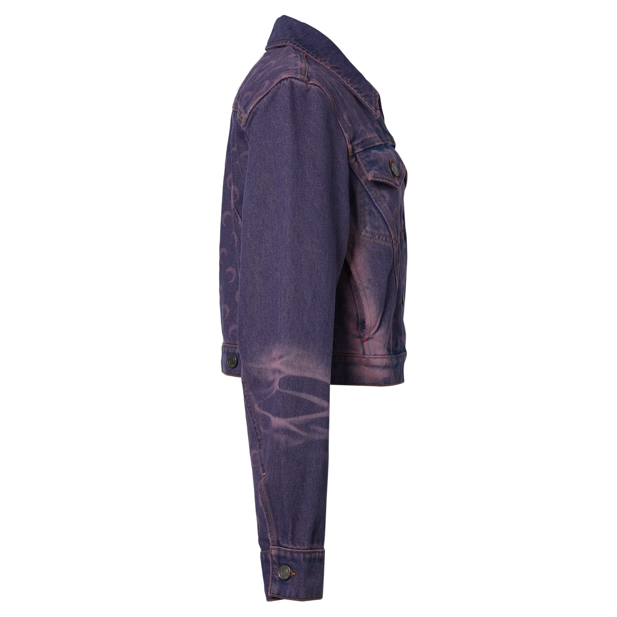 MOON LASER DENIM CROPPED JACKET / PU20:LAVENDER