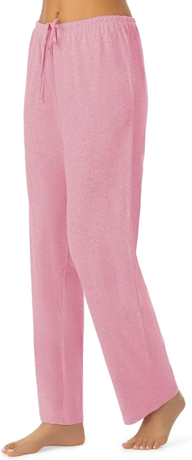 Nautica Womens Sleep Pants - Long Length, Breathable Pajama Bottoms - Cotton Knit Jersey Sleepwear and Loungewear