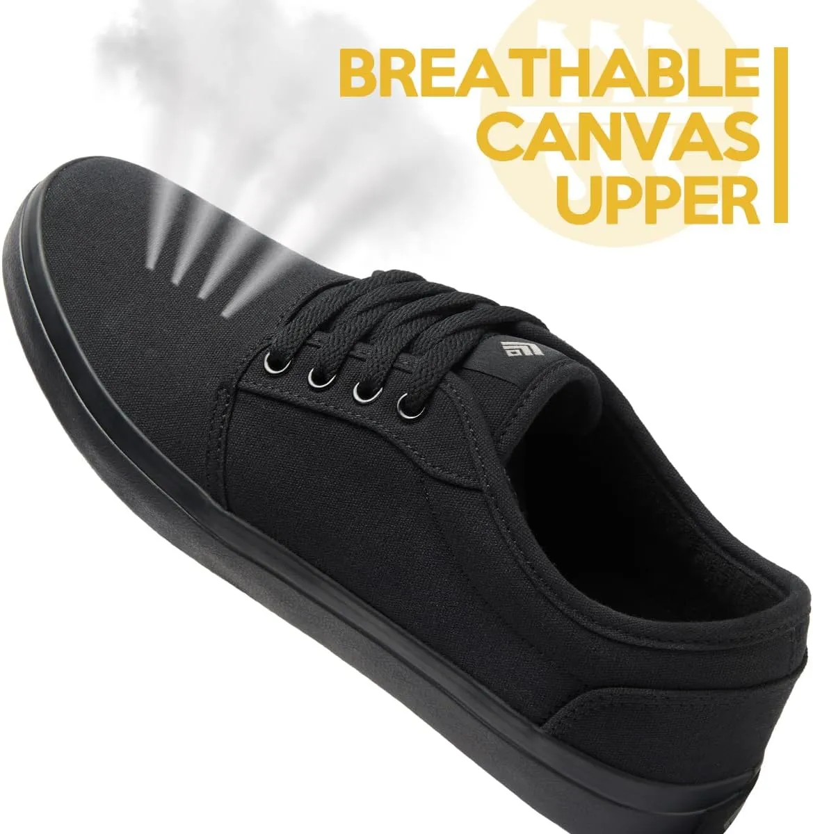 Non Slip Work Shoes for Men & Women Food Service, Unisex Black Casual Stain & Oil Slip Resistant Restaurant Server Sneakers, Comfortable Water Resistant Culinary Chef Kitchen Cook Shoes