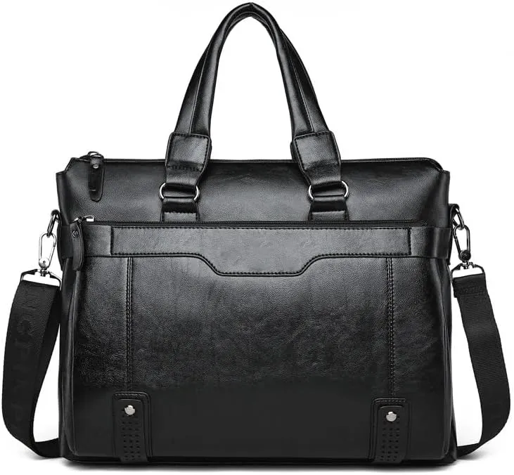 Nordic Horizontal Briefcase Men's Business Handbag Shoulder Messenger Casual Computer Bag for Office Commute