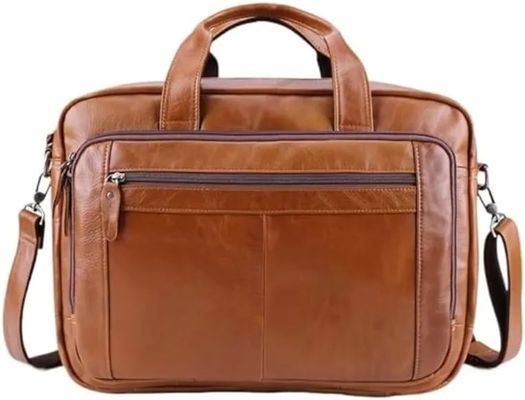 Nordic Men's Simple Retro Messenger Bag 16.1 Inch Business Handbag Briefcase for Office Commute
