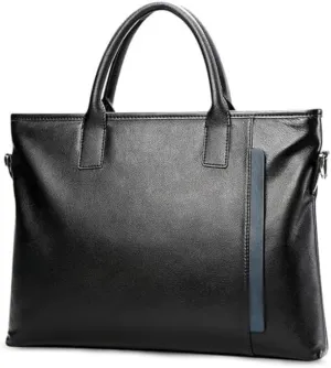 Nordic New Men's Bag Genuine Leather Briefcase Business Shoulder Crossbody Bag for Office Commute
