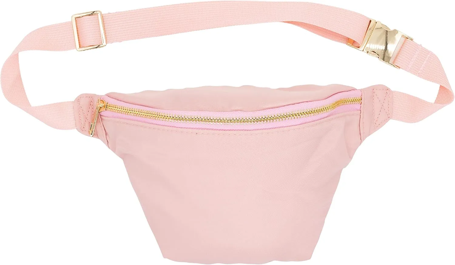 Nylon Fanny Pack, Fashion Waist Pack Bag, Adjustable Fanny Bag, for Women, Men, and Kids (Dark Pink)