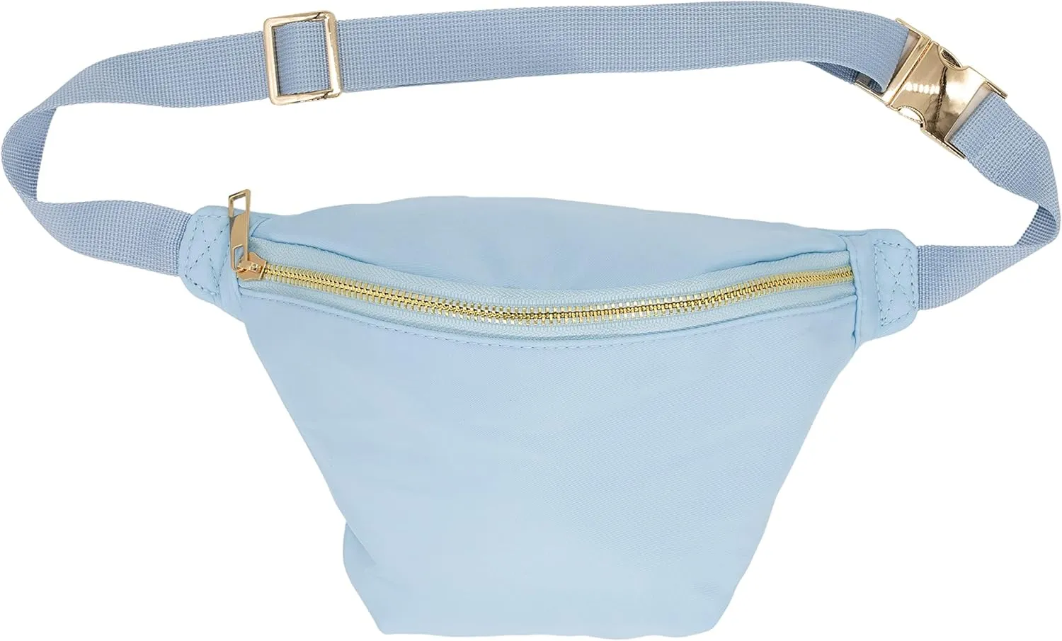 Nylon Fanny Pack, Fashion Waist Pack Bag, Adjustable Fanny Bag, for Women, Men, and Kids (Ice Blue)