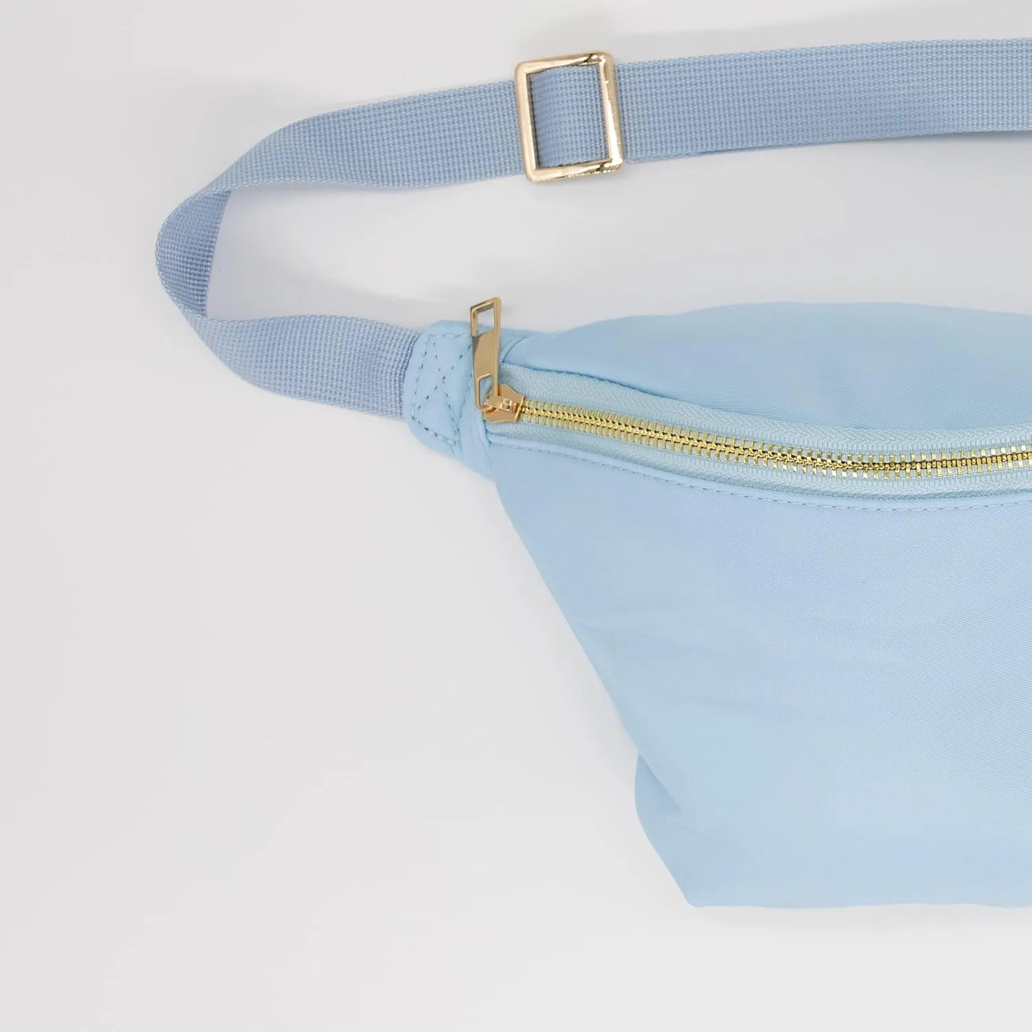Nylon Fanny Pack, Fashion Waist Pack Bag, Adjustable Fanny Bag, for Women, Men, and Kids (Ice Blue)