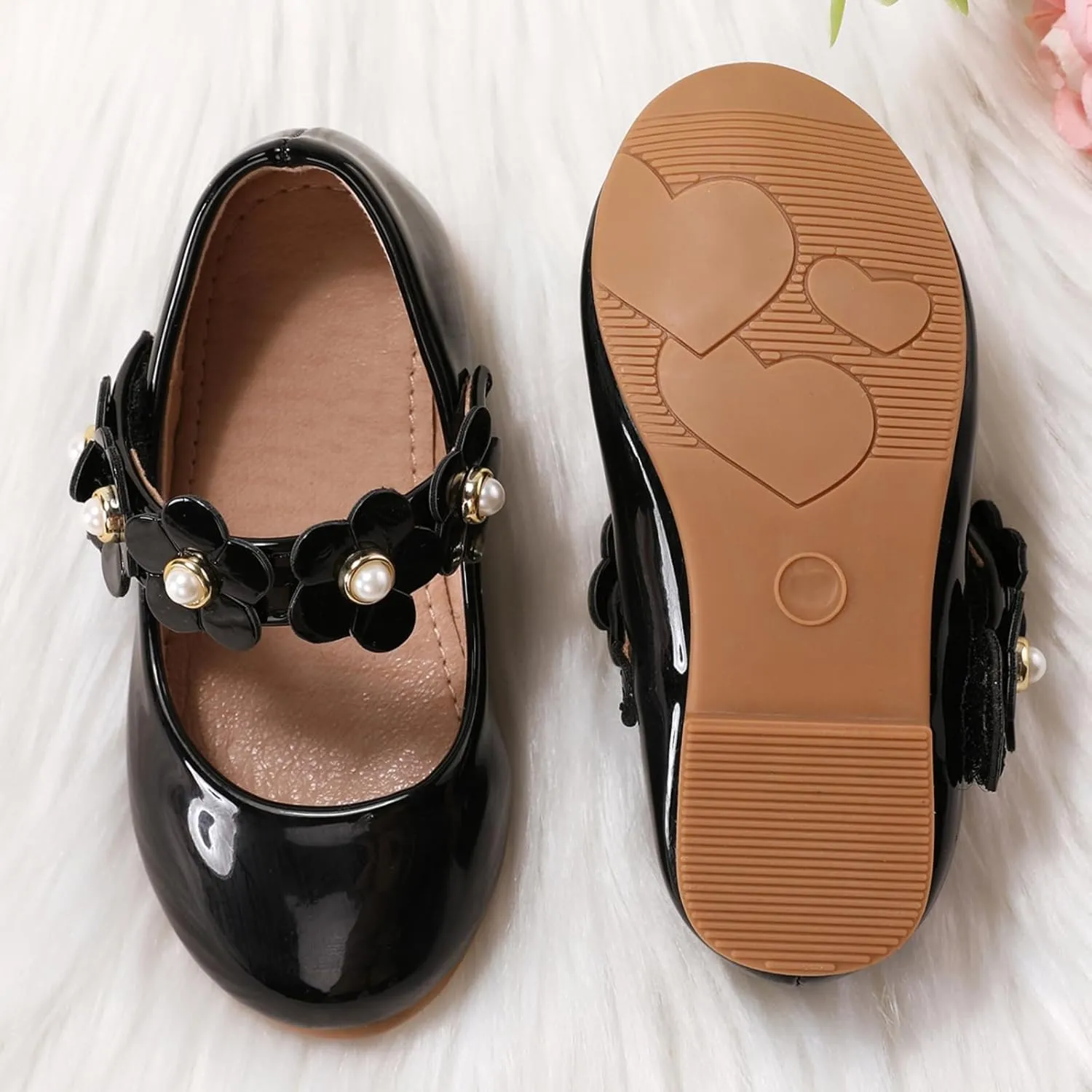 PATPAT Girls Dress Shoes Mary Jane Shoes Toddler Dress Shoes Ballet Shoes for Girls Wedding Party Dress Shoes for Girls Toddler Kids (Toddler/Little Kids)