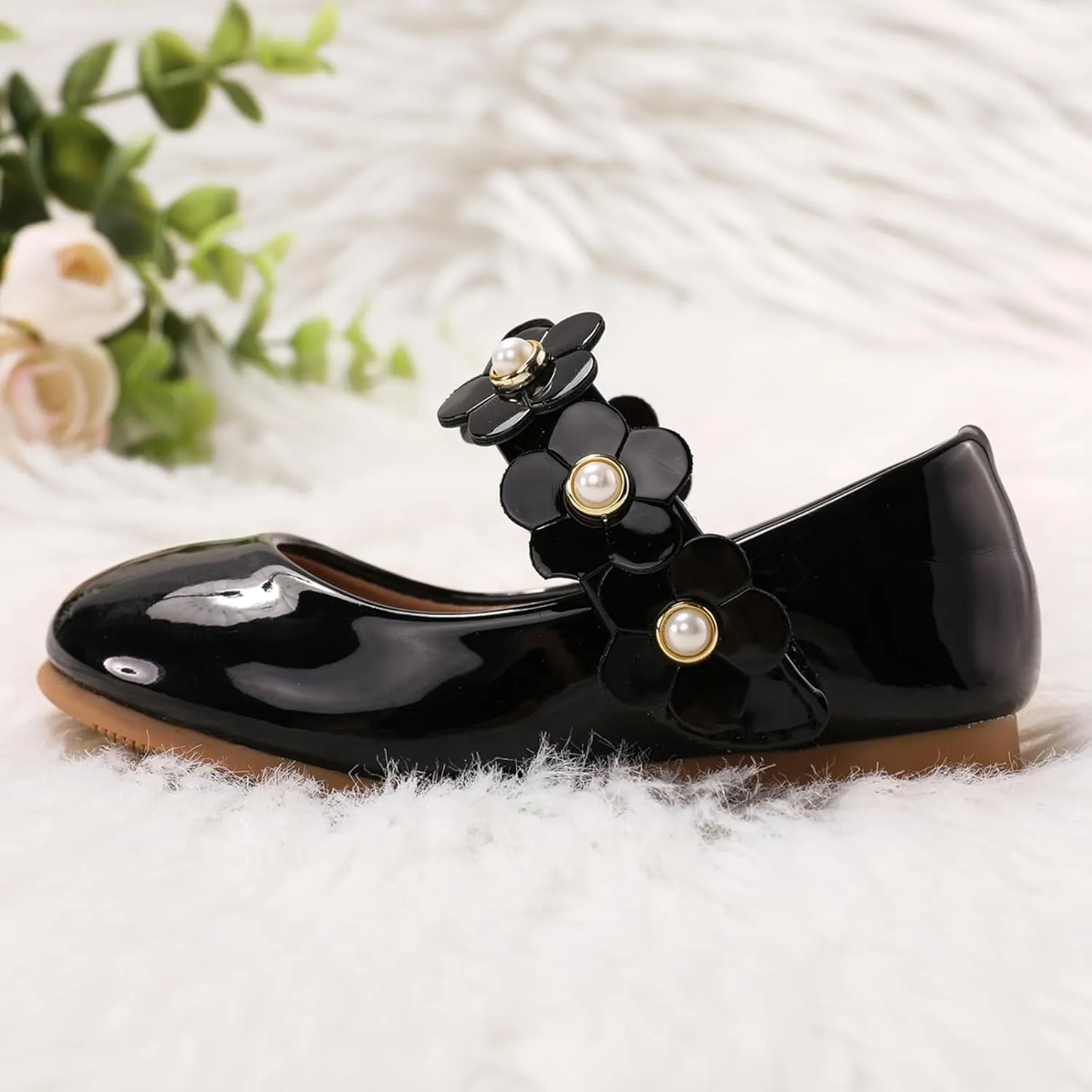 PATPAT Girls Dress Shoes Mary Jane Shoes Toddler Dress Shoes Ballet Shoes for Girls Wedding Party Dress Shoes for Girls Toddler Kids (Toddler/Little Kids)
