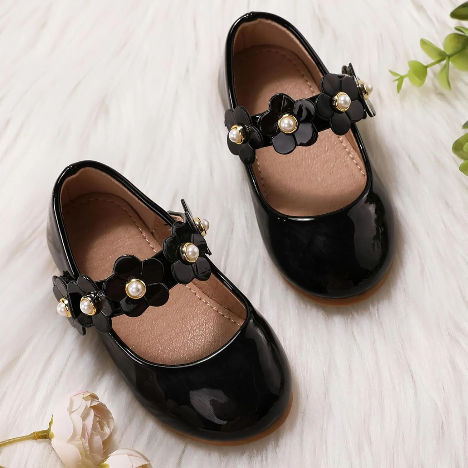 PATPAT Girls Dress Shoes Mary Jane Shoes Toddler Dress Shoes Ballet Shoes for Girls Wedding Party Dress Shoes for Girls Toddler Kids (Toddler/Little Kids)