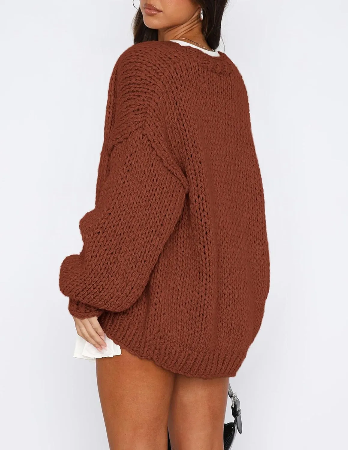 PRETTYGARDEN Womens Cardigan Sweaters 2025 Spring Fall Trendy Chunky Knit Outerwear Outfits Fashion Long Sleeve Cardigans