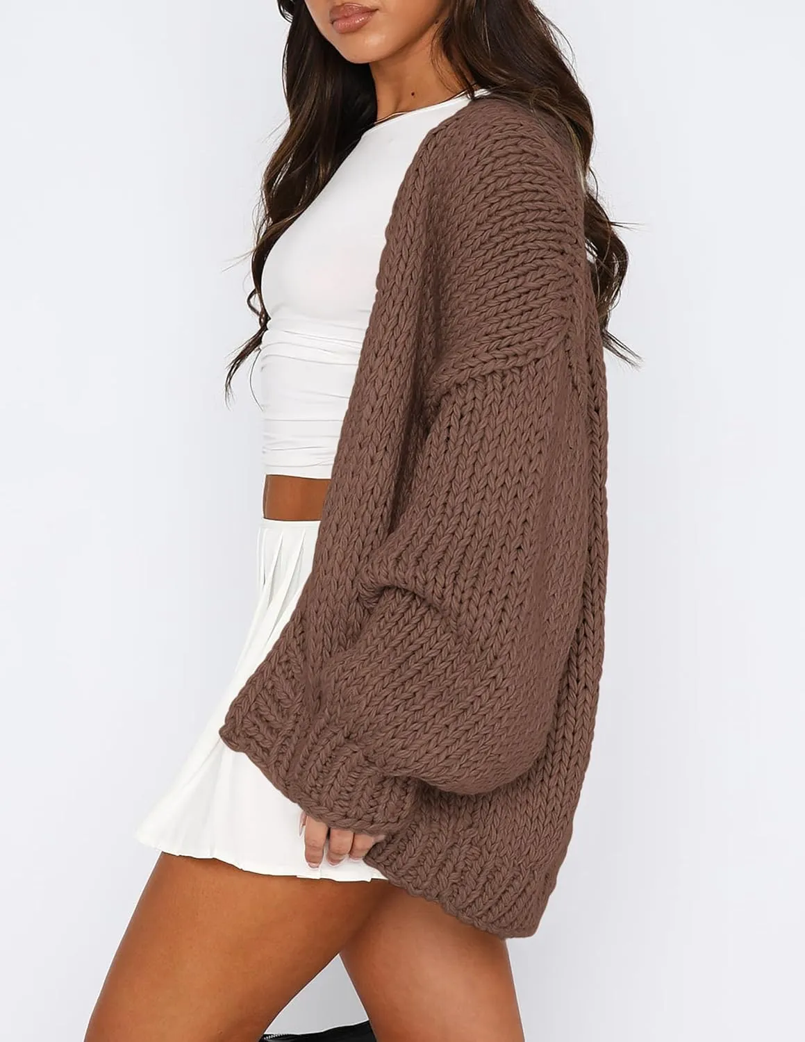 PRETTYGARDEN Womens Cardigan Sweaters 2025 Spring Fall Trendy Chunky Knit Outerwear Outfits Fashion Long Sleeve Cardigans