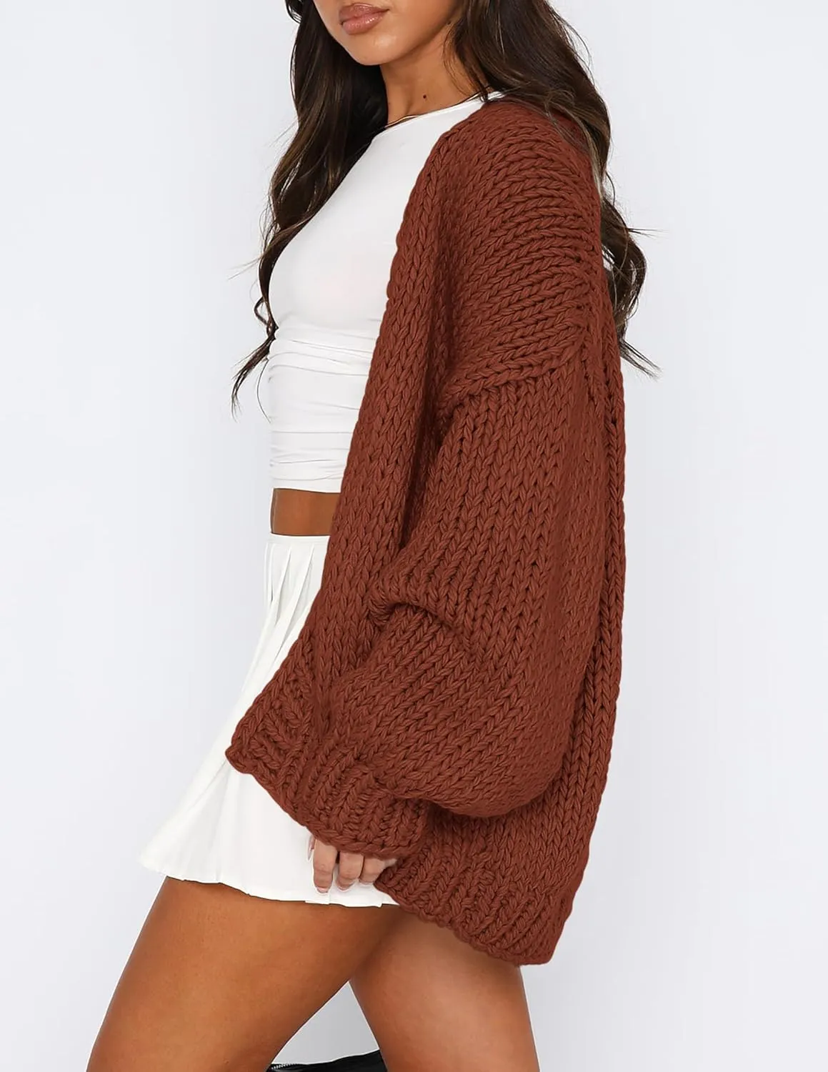 PRETTYGARDEN Womens Cardigan Sweaters 2025 Spring Fall Trendy Chunky Knit Outerwear Outfits Fashion Long Sleeve Cardigans