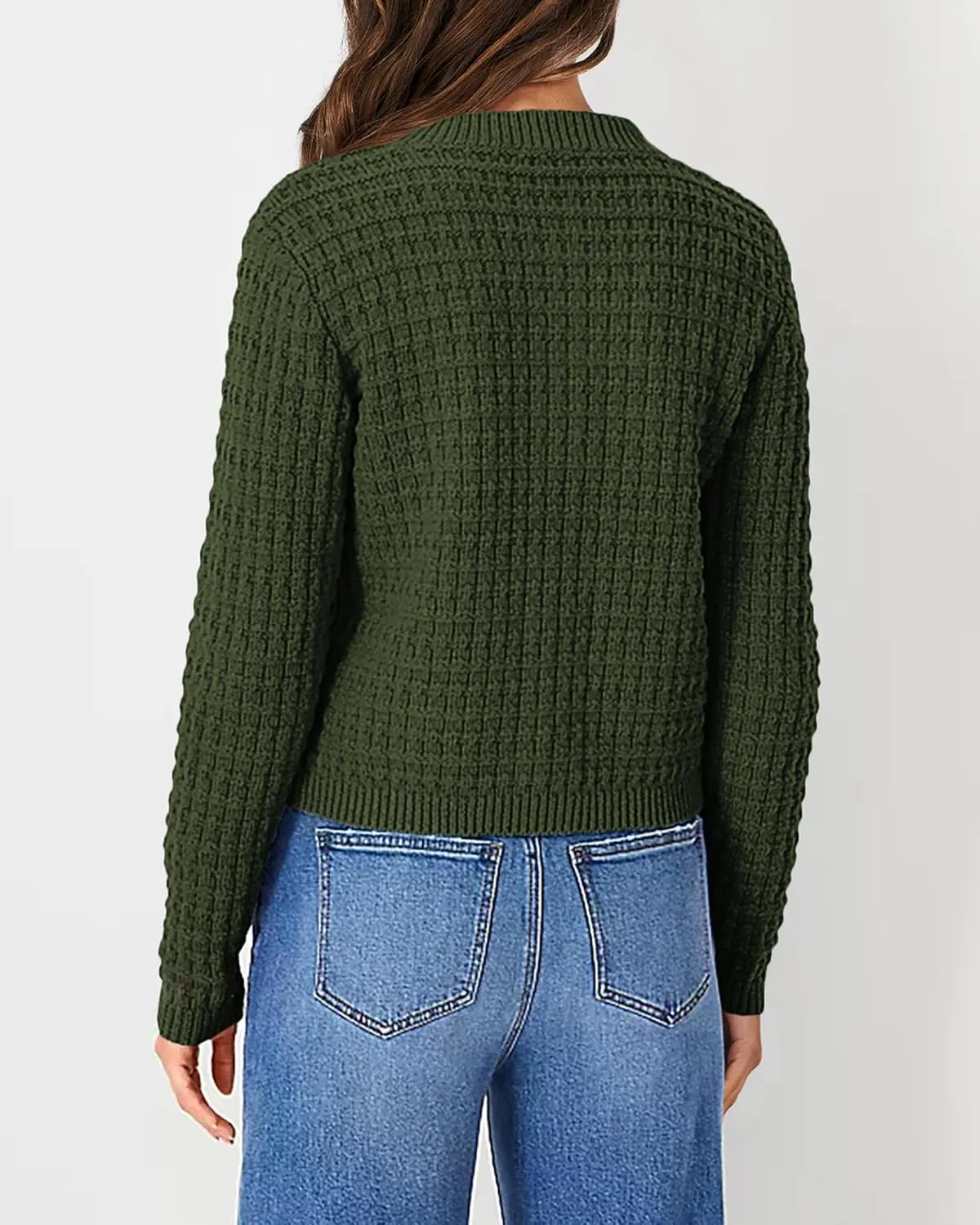 PRETTYGARDEN Women's Knit Cardigan Sweaters Casual Long Sleeve Open Front Button Down Trendy Jackets Outerwear