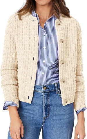PRETTYGARDEN Women's Knit Cardigan Sweaters Casual Long Sleeve Open Front Button Down Trendy Jackets Outerwear
