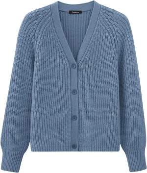 PRETTYGARDEN Womens Sweaters 2025 Long Sleeve Open Front Chunky Cardigan Sweaters for Women Dressy Short Cardigans
