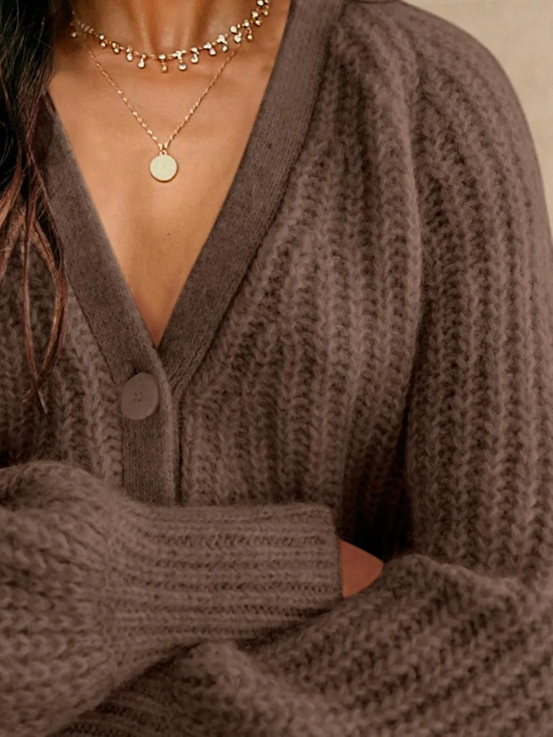 PRETTYGARDEN Womens Sweaters 2025 Long Sleeve Open Front Chunky Cardigan Sweaters for Women Dressy Short Cardigans