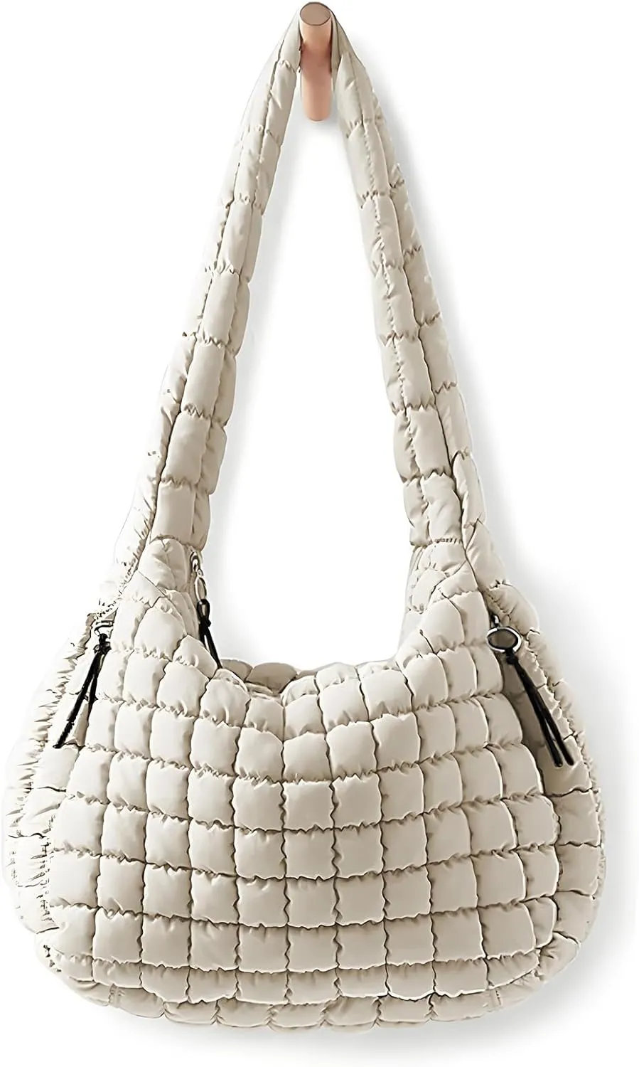 Puffer Tote Bag for Women initial Tote Bag Quilted Large Carryall Bag Puffy Cross-body Bag Hobo Handbags
