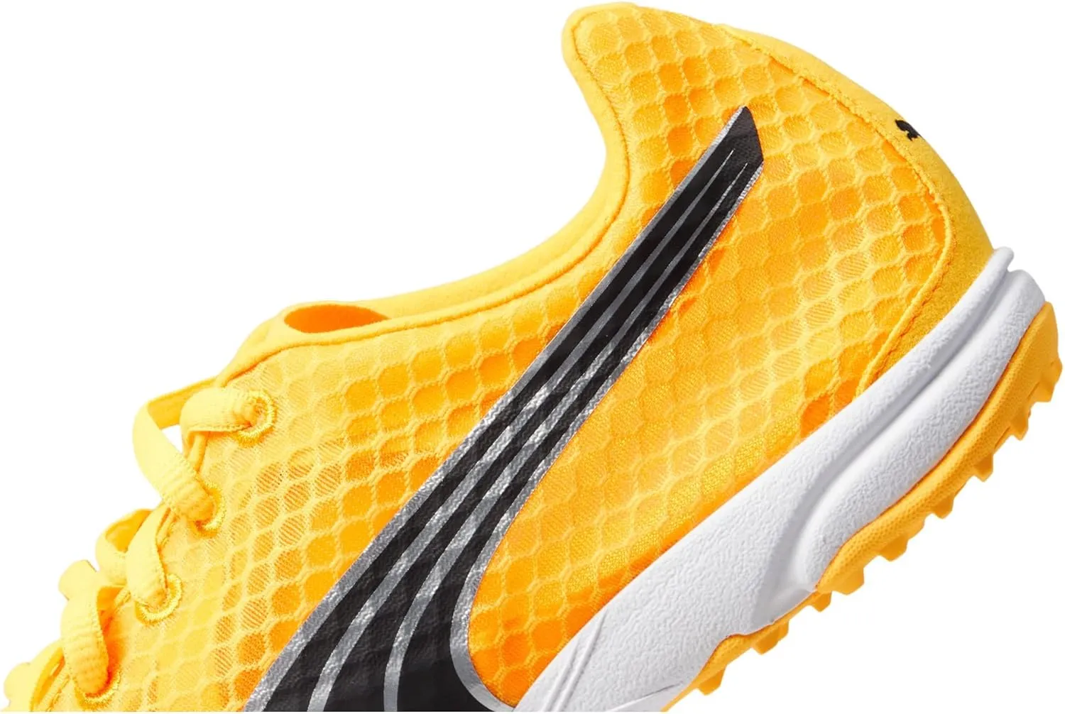 PUMA Men's Evospeed Haraka Track and Field Shoes, Sun Stream-Sunset Glow-Black, 11