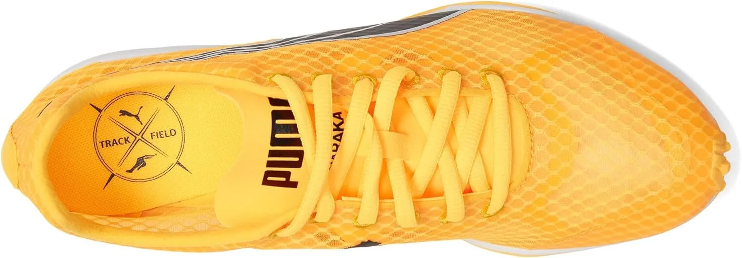 PUMA Men's Evospeed Haraka Track and Field Shoes, Sun Stream-Sunset Glow-Black, 11