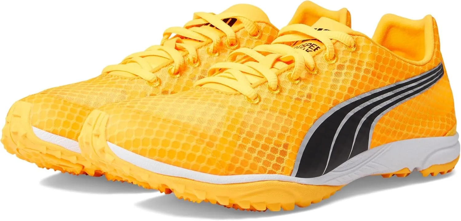 PUMA Men's Evospeed Haraka Track and Field Shoes, Sun Stream-Sunset Glow-Black, 11