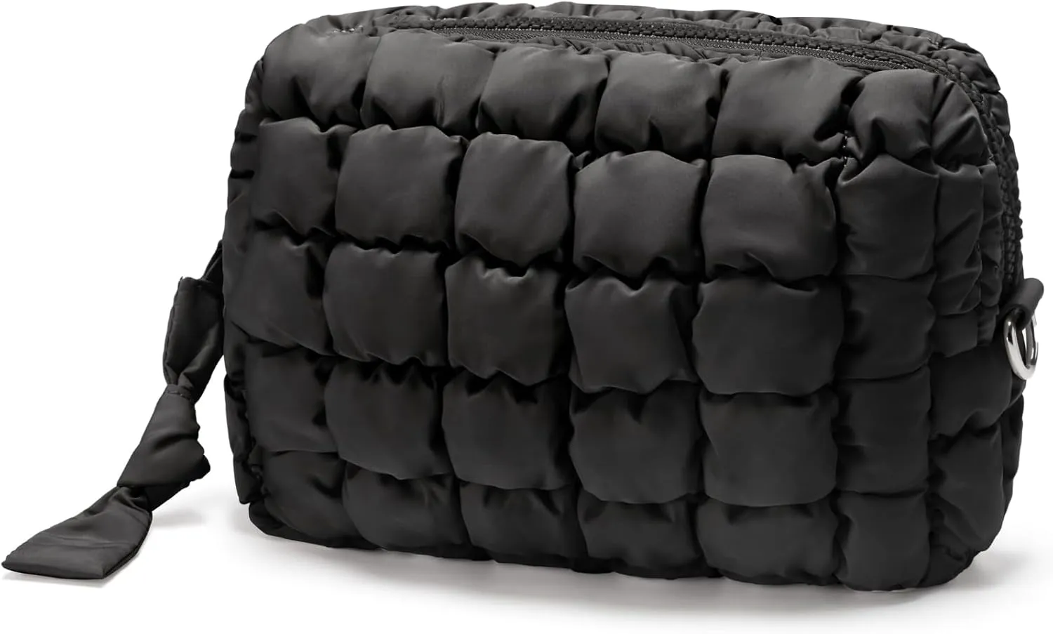 Quilted Makeup Bag Puffy Cosmetic Bag Cute Puffer Travel Toiletry Bag for Women, Large Makeup Pouch for Purse Quilted Cosmetic Pouch for Essentials Toiletries, Christmas for Women, Girls