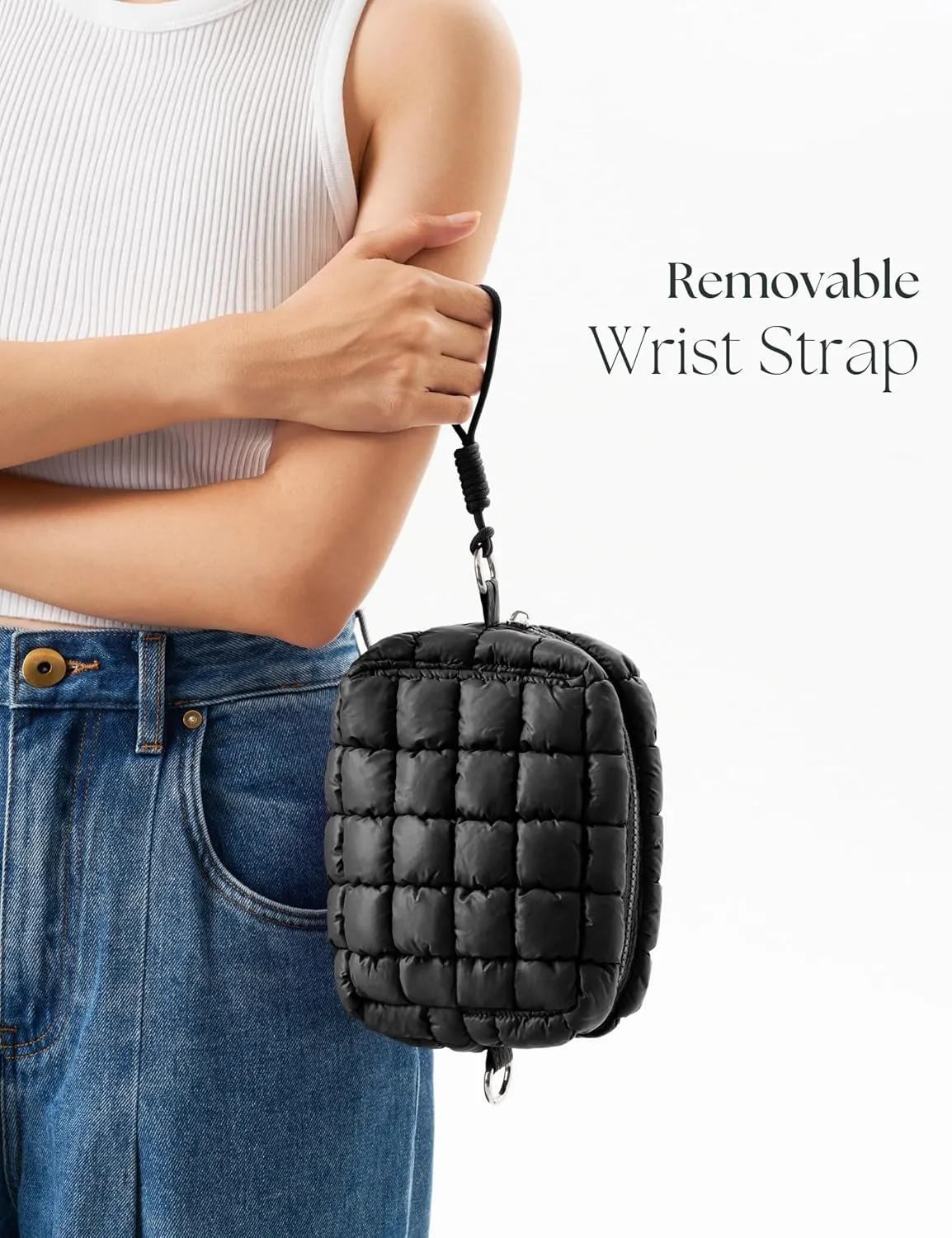Quilted Makeup Bag Puffy Cosmetic Bag Cute Puffer Travel Toiletry Bag for Women, Small Makeup Pouch for Purse Quilted Cosmetic Pouch for Essentials Toiletries, Christmas Gift for Women, Girls