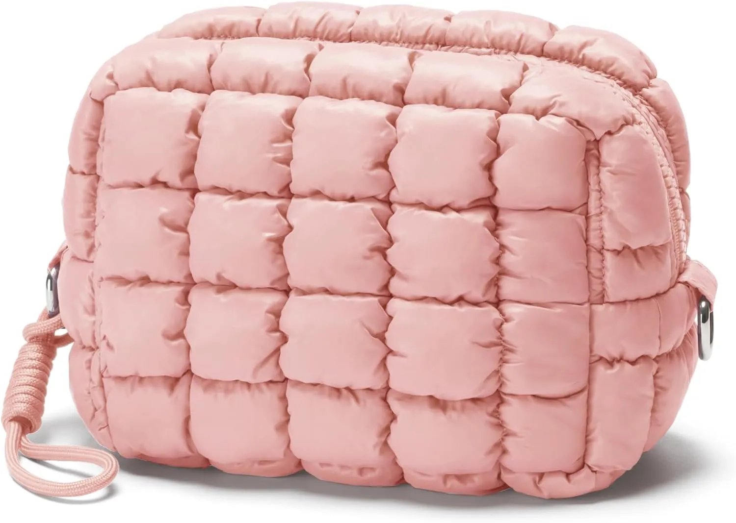 Quilted Makeup Bag Puffy Cosmetic Bag Cute Puffer Travel Toiletry Bag for Women, Small Makeup Pouch for Purse Quilted Cosmetic Pouch for Essentials Toiletries, Christmas Gift for Women, Girls