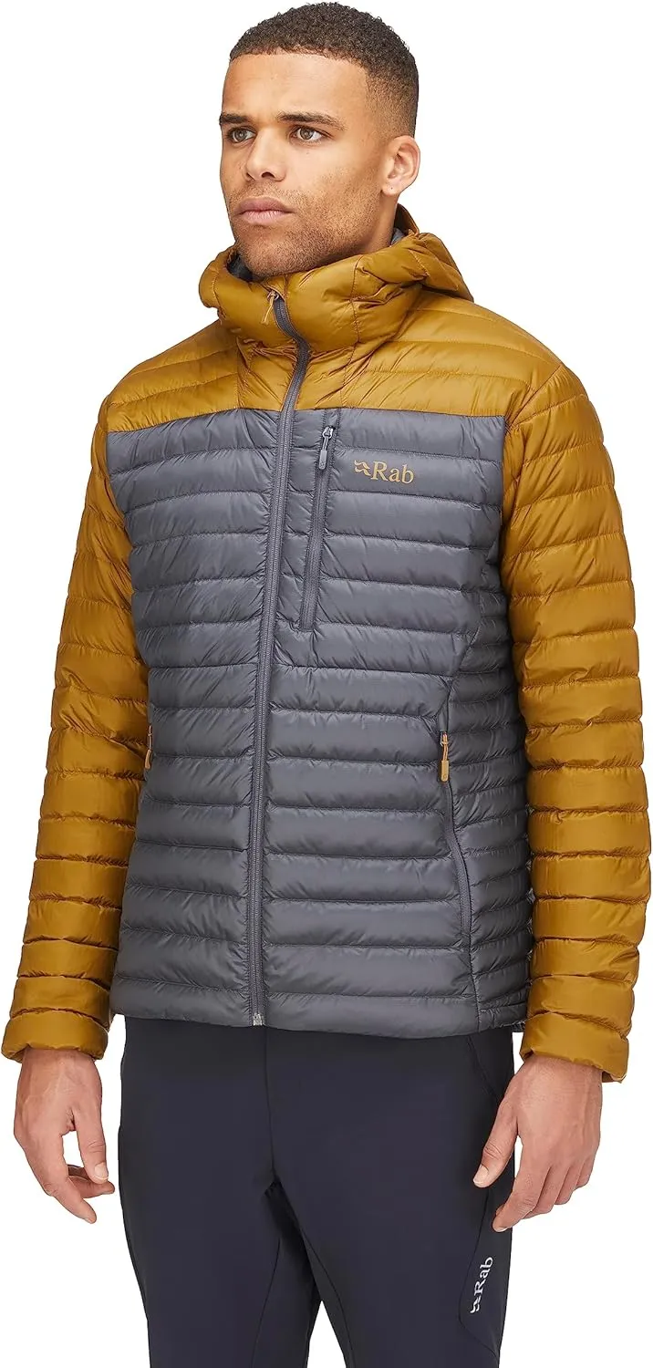Rab Men's Microlight Alpine 700-Fill Down Hooded Puffer Jacket for Hiking & Skiing