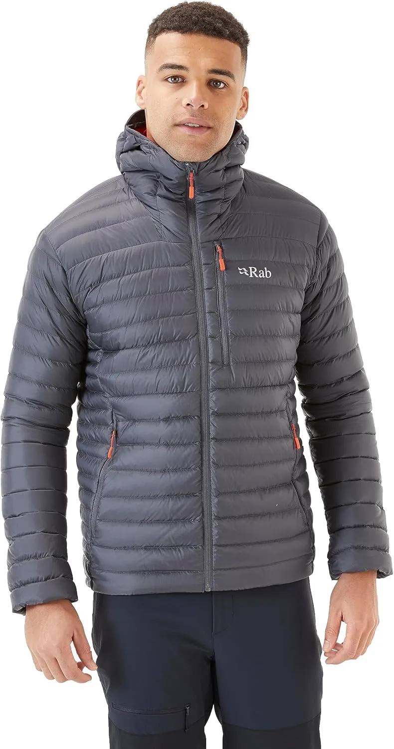 Rab Men's Microlight Alpine 700-Fill Down Hooded Puffer Jacket for Hiking & Skiing