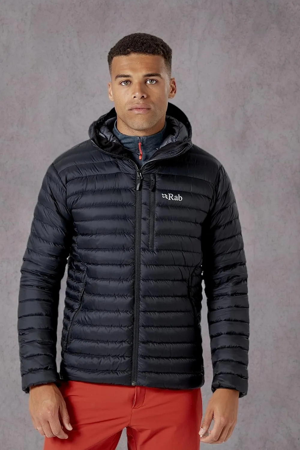 Rab Men's Microlight Alpine 700-Fill Down Hooded Puffer Jacket for Hiking & Skiing