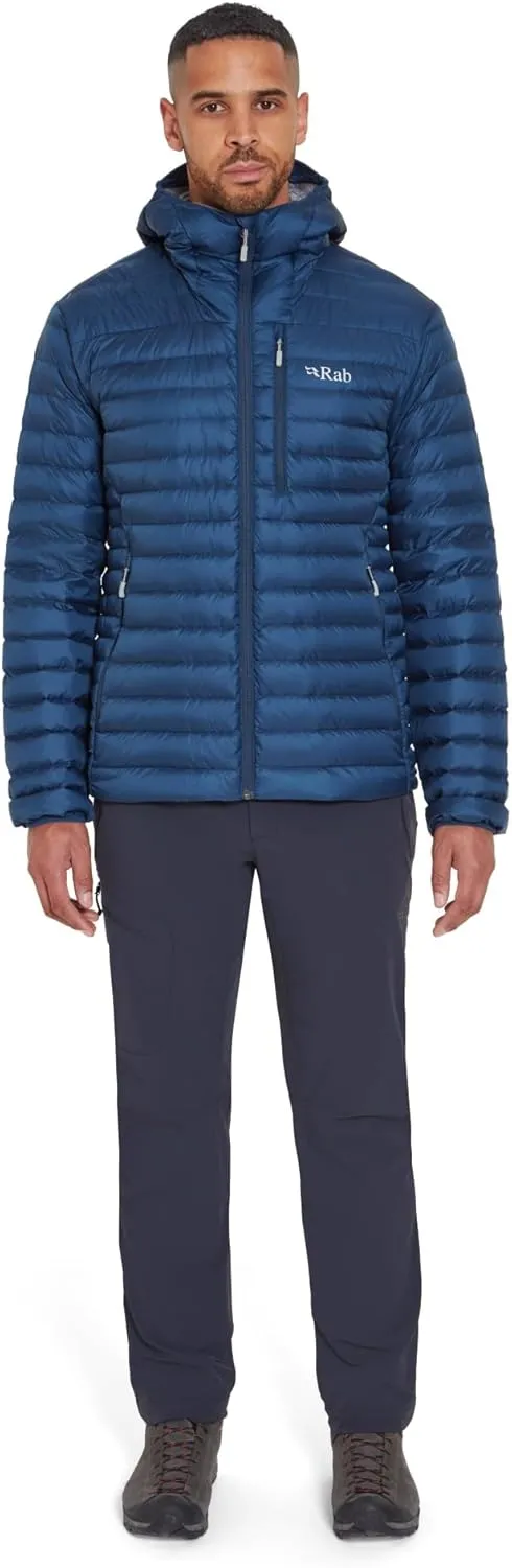 Rab Men's Microlight Alpine 700-Fill Down Hooded Puffer Jacket for Hiking & Skiing