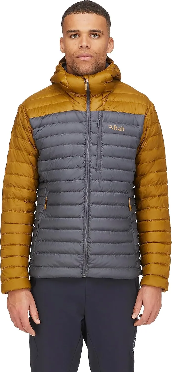 Rab Men's Microlight Alpine 700-Fill Down Hooded Puffer Jacket for Hiking & Skiing