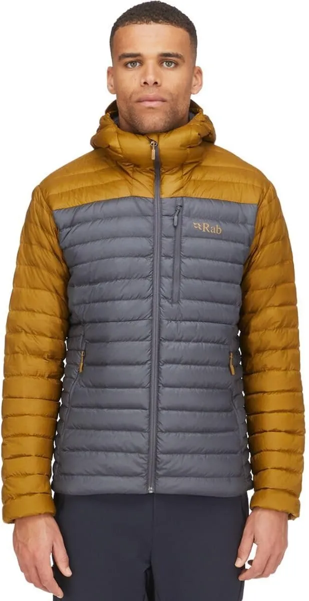Rab Men's Microlight Alpine 700-Fill Down Hooded Puffer Jacket for Hiking & Skiing