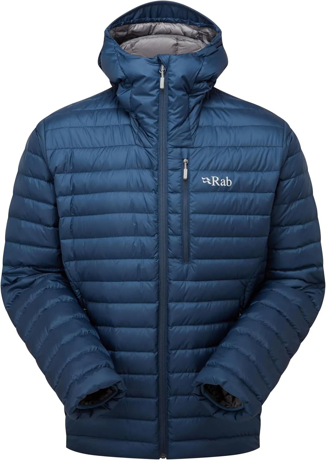 Rab Men's Microlight Alpine 700-Fill Down Hooded Puffer Jacket for Hiking & Skiing