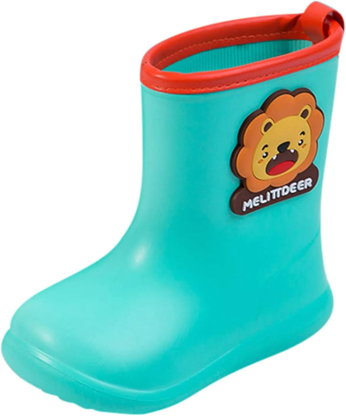 Rain Girls Rubber Rain Boots Shoes Baby Toddler Cartoon Infant Boys Waterproof Baby Shoes (Mint Green, 5-6 Years)
